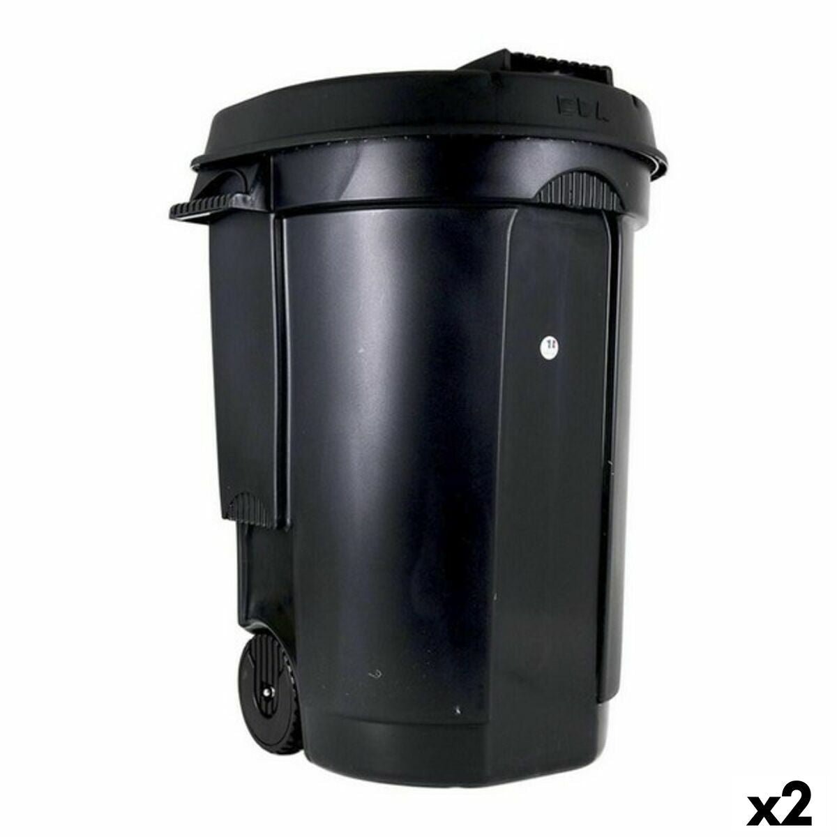 Cubo para basura de 110 L con ruedas, PVC