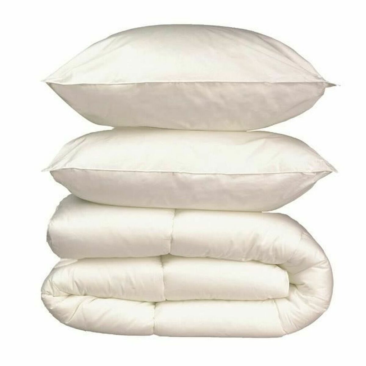 Edredón blanco cálido 400 g/m² con almohada, 240 x 260 cm