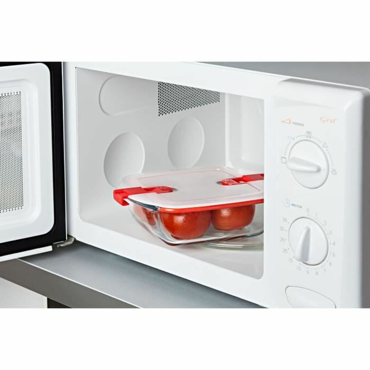 Set de 3 recipientes Pyrex de vidrio, 1 L, aptos para microondas — imagen 3