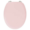Tapa para inodoro de madera MDF rosa, 38 x 46 cm