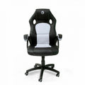 Silla gaming blanca y negra con reposabrazos, hasta 110 kg