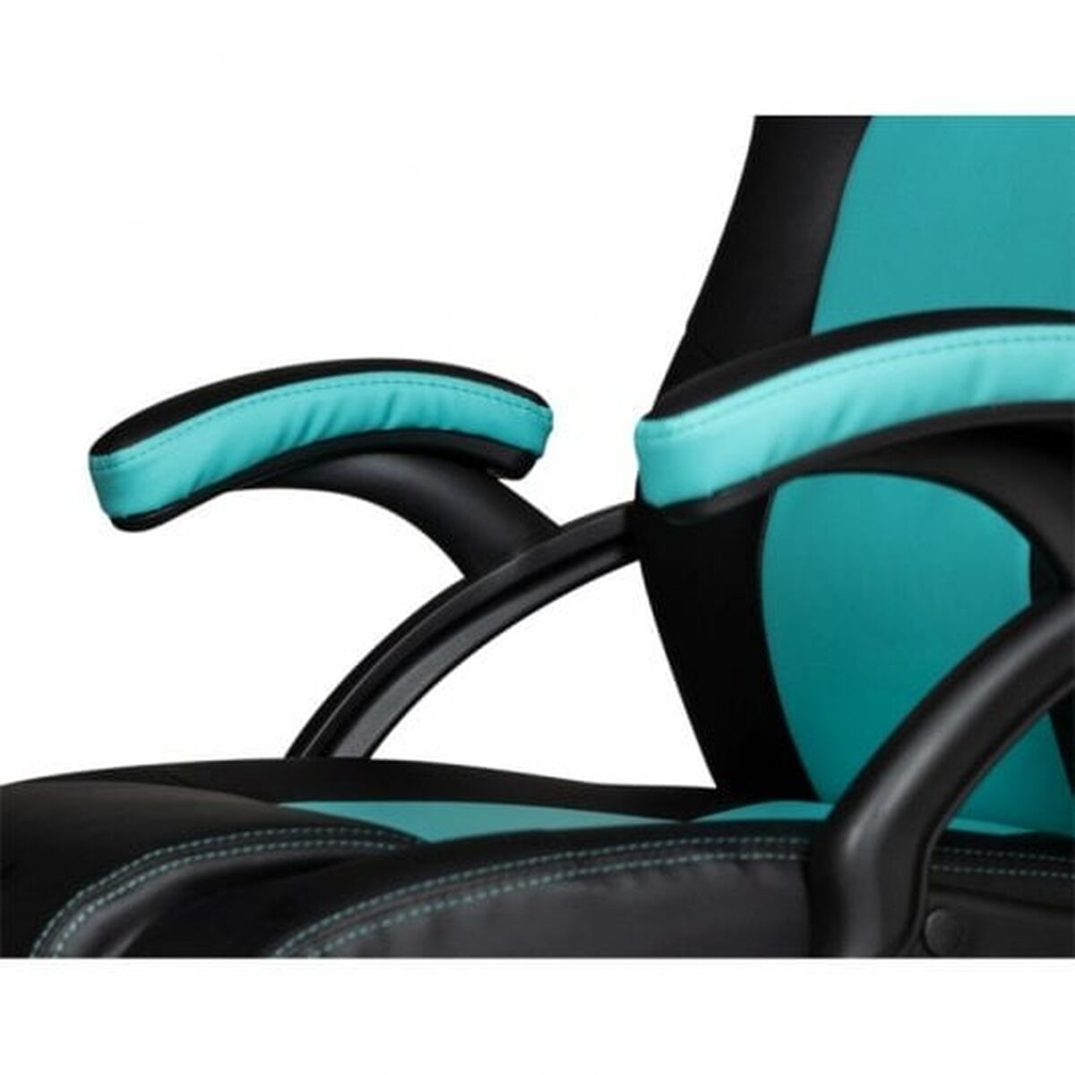 Silla gaming con base de 5 ruedas, azul y negro — imagen 11
