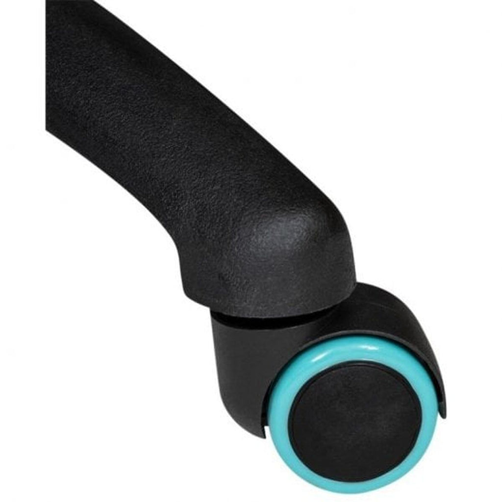 Silla gaming con base de 5 ruedas, azul y negro — imagen 13