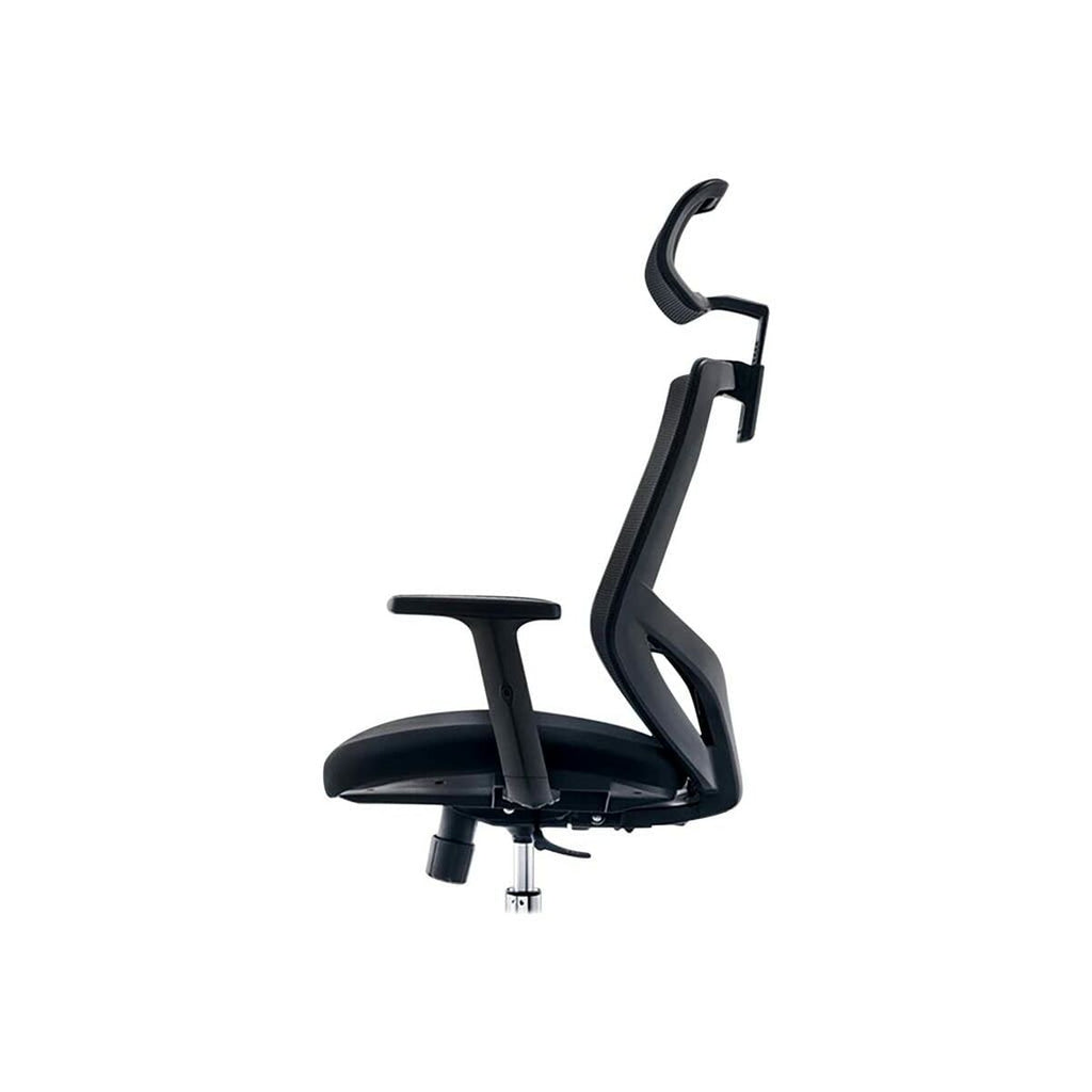 Silla de oficina negra reclinable con ruedas — imagen 3