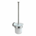 Portaescobillas de pared en acero inoxidable, blanco, 35 cm