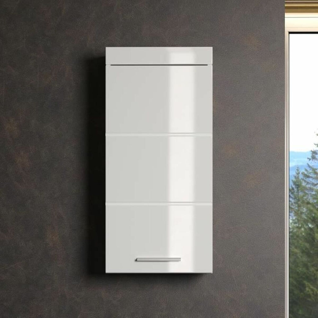 Estantería de baño blanca de aglomerado, 37 x 77 x 23 cm — imagen 2