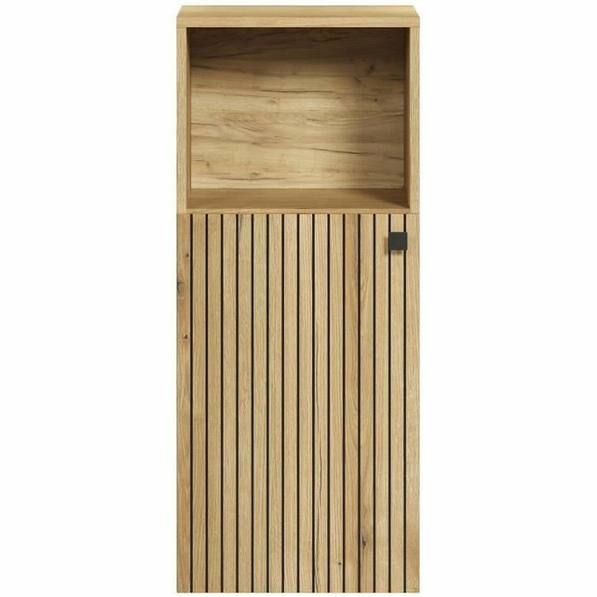 Mueble auxiliar marrón roble, madera y plástico, 40 x 95 x 31 cm