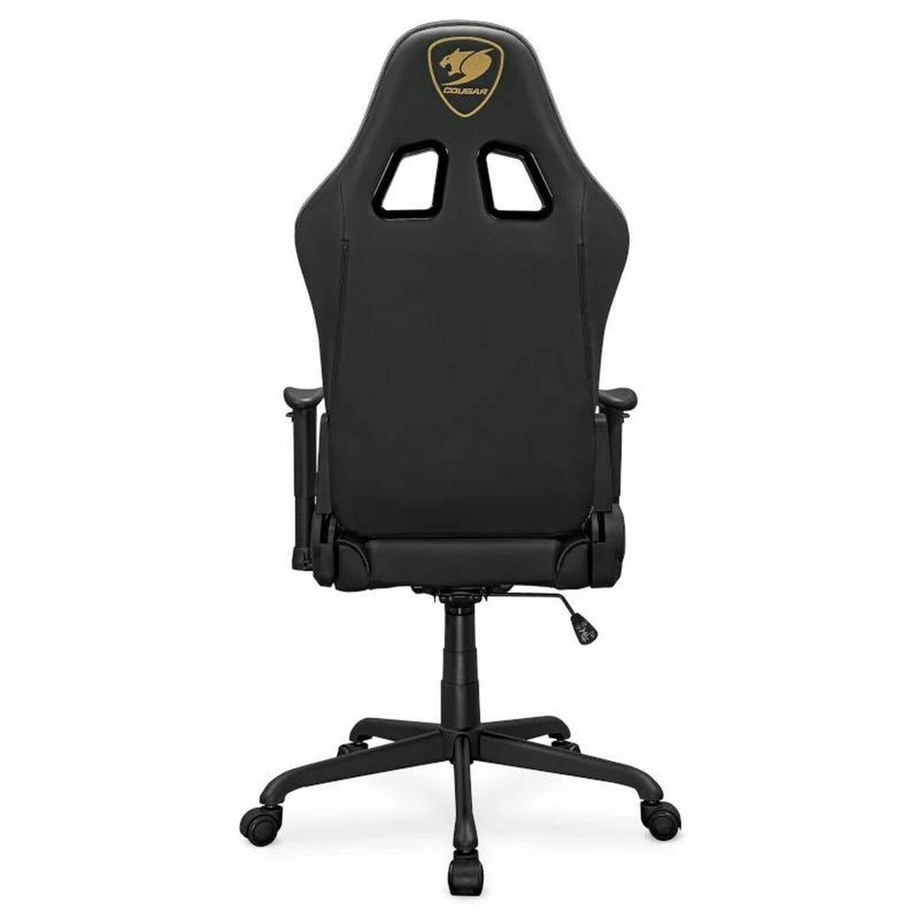 Silla gaming reclinable con antivuelco, oro y negro — imagen 4