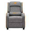 Silla gaming reclinable con cojín lumbar, gris
