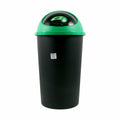 Cubo para basura de 50 L, negro y verde