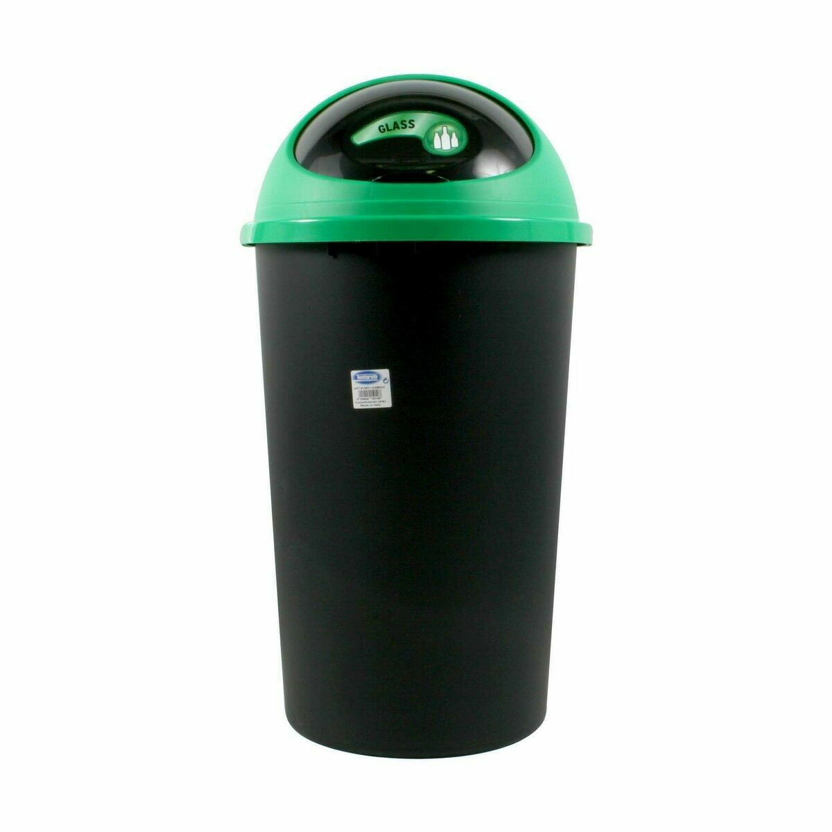Cubo para basura de 50 L, negro y verde