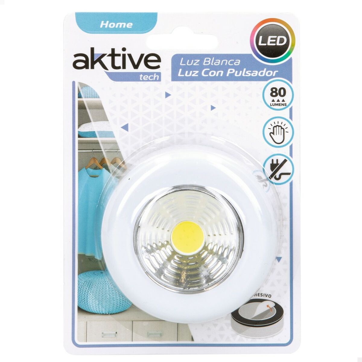 Luz táctil LED Aktive, blanca (24 unidades) — imagen 4