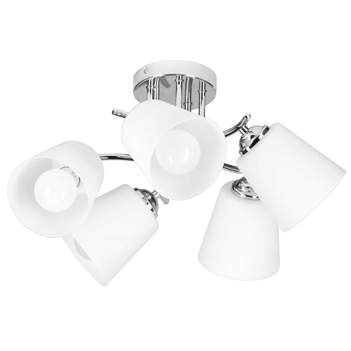 Plafón de techo de metal para 5 bombillas, 40 W