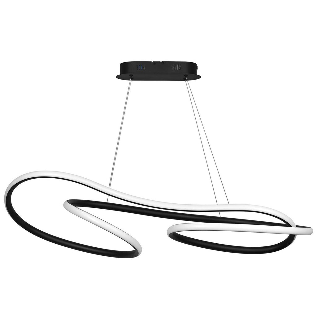 Lámpara de techo LED Activejet, blanco y negro, 64 W, 120 cm
