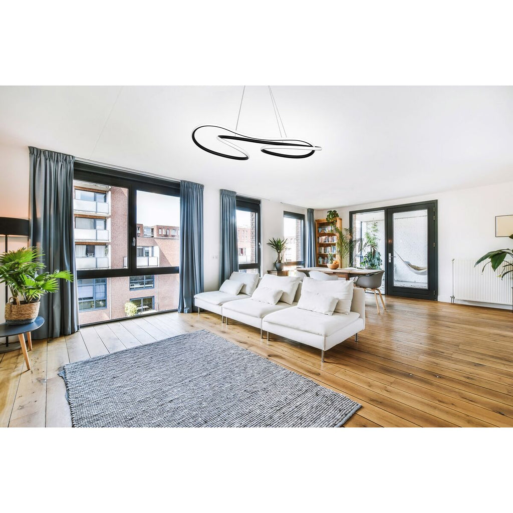 Lámpara de techo LED Activejet, blanco y negro, 64 W, 120 cm — imagen 4