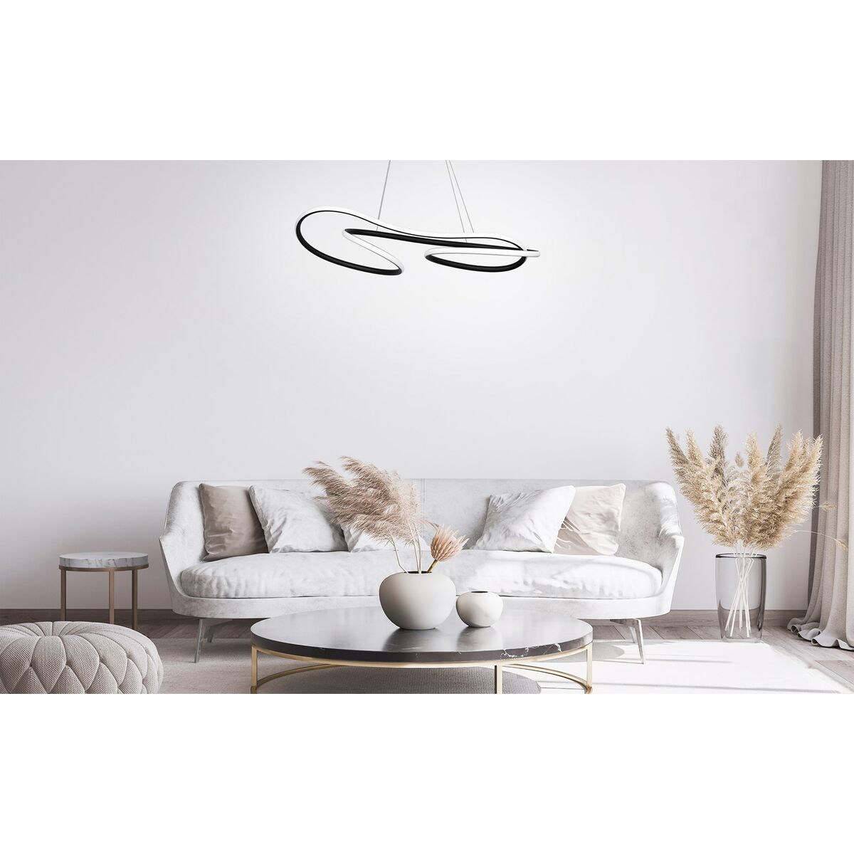 Lámpara de techo LED Activejet, blanco y negro, 64 W, 120 cm — imagen 5