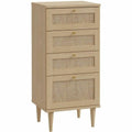Cómoda de madera beige, 4 cajones, 50,4 x 41,4 x 108,8 cm