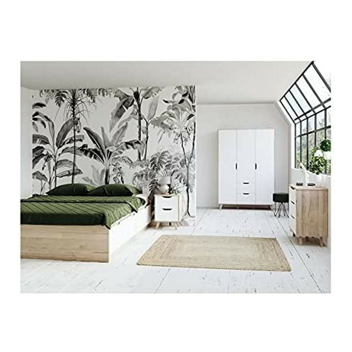 Cajonera de madera con detalles en roble, 3 cajones — imagen 3