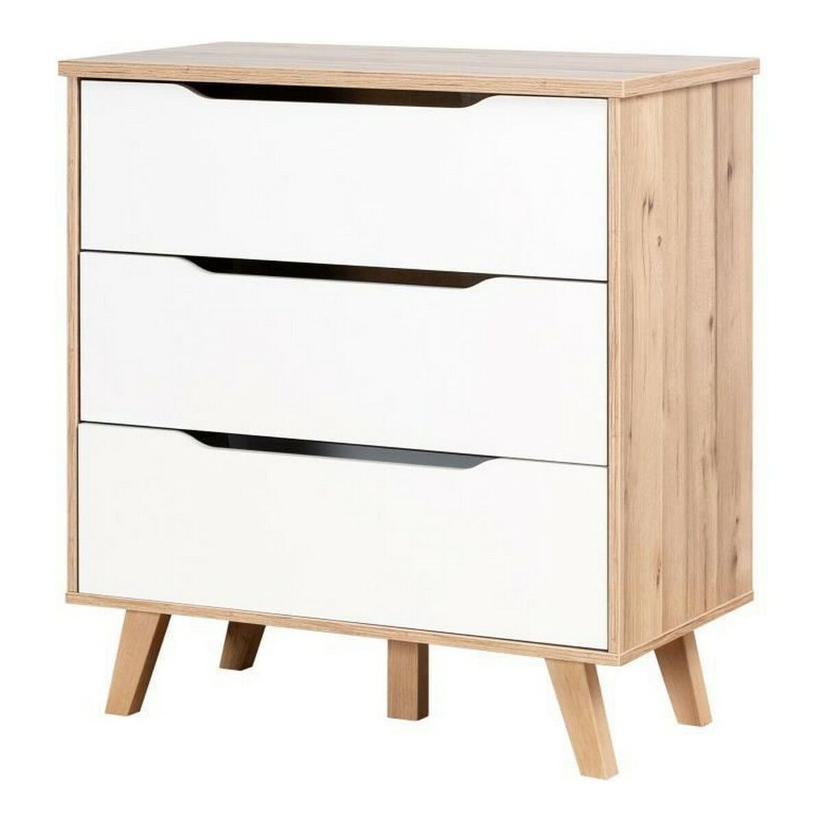 Cajonera de madera con detalles en roble, 3 cajones — imagen 7