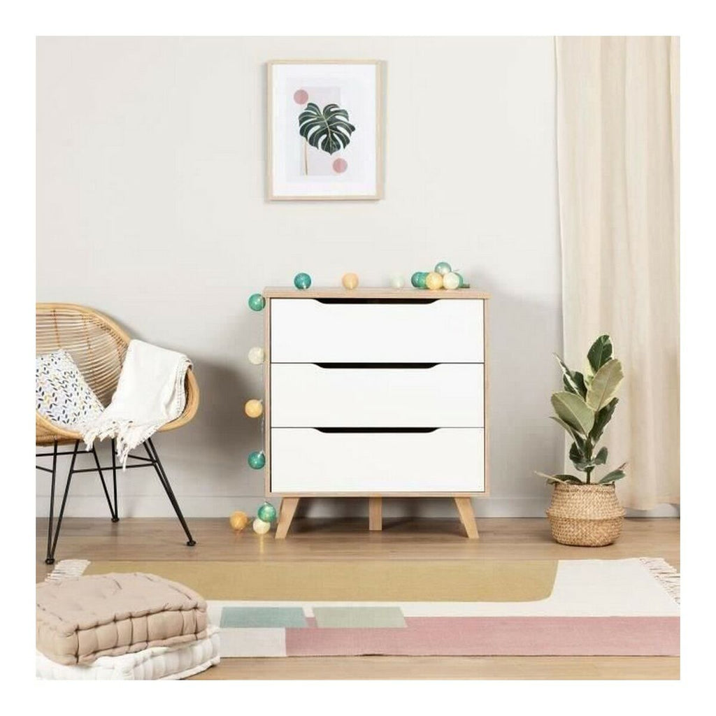 Cajonera de madera con detalles en roble, 3 cajones — imagen 8