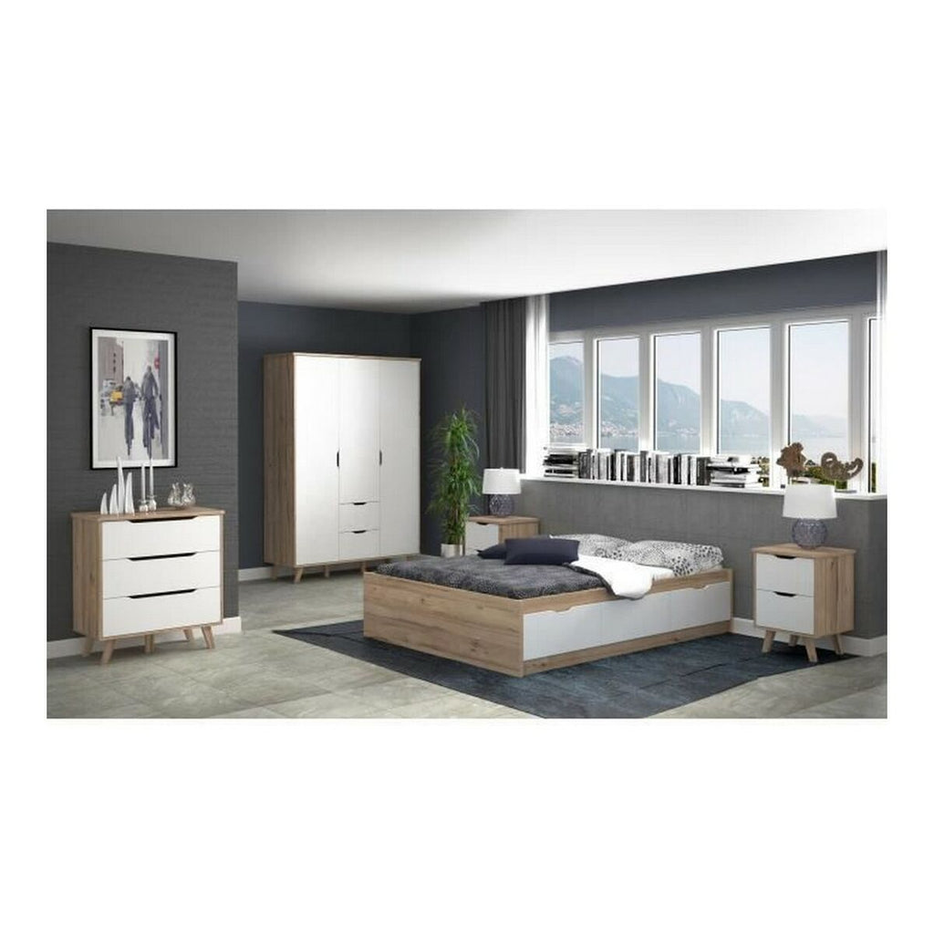 Cajonera de madera con detalles en roble, 3 cajones — imagen 11