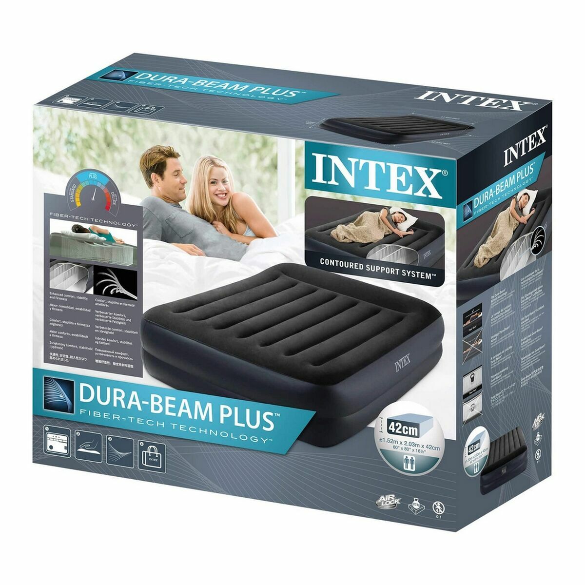 Cama hinchable eléctrica Intex Beam Queen, 152 x 203 cm — imagen 6