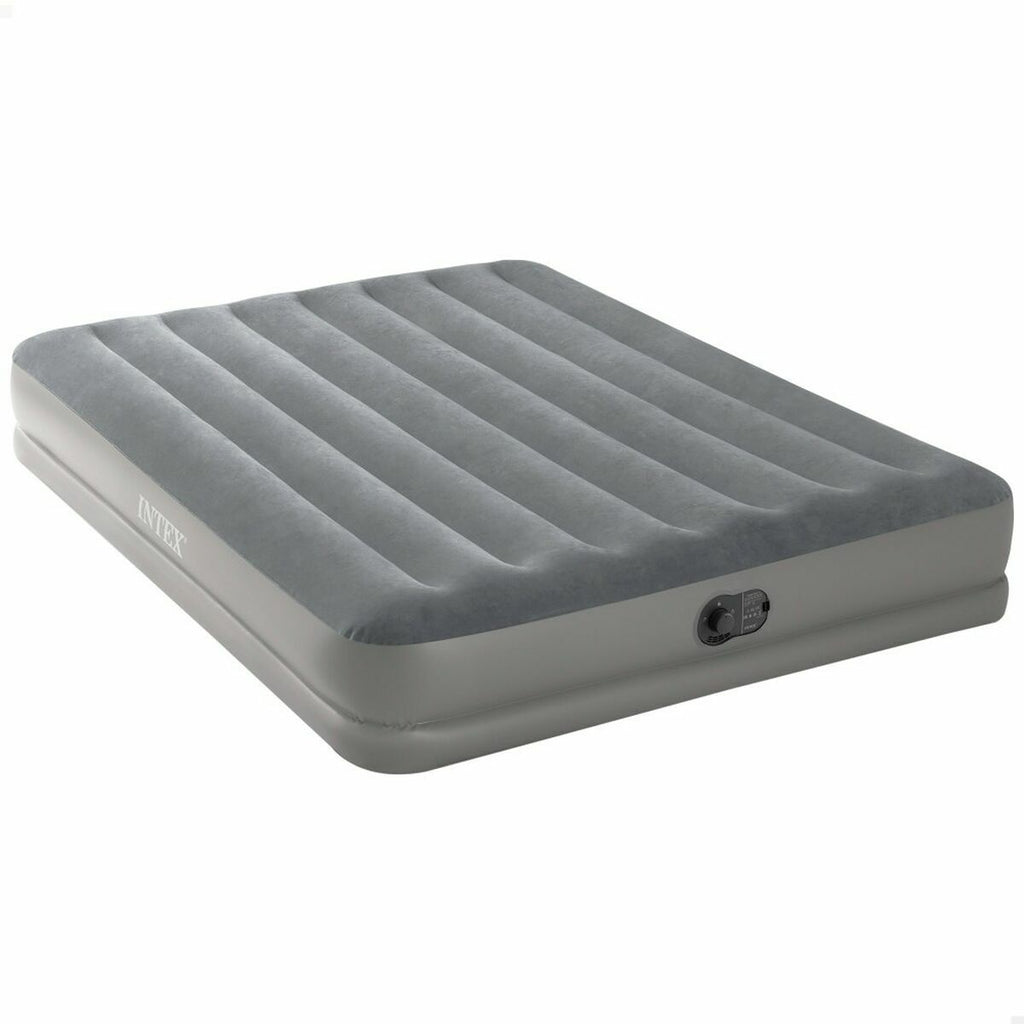 Cama hinchable Intex gris, 152 x 30 x 203 cm