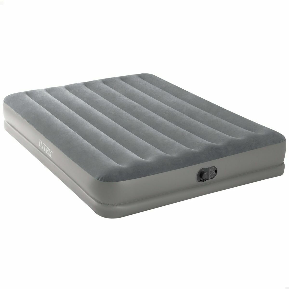 Cama hinchable Intex gris, 152 x 30 x 203 cm