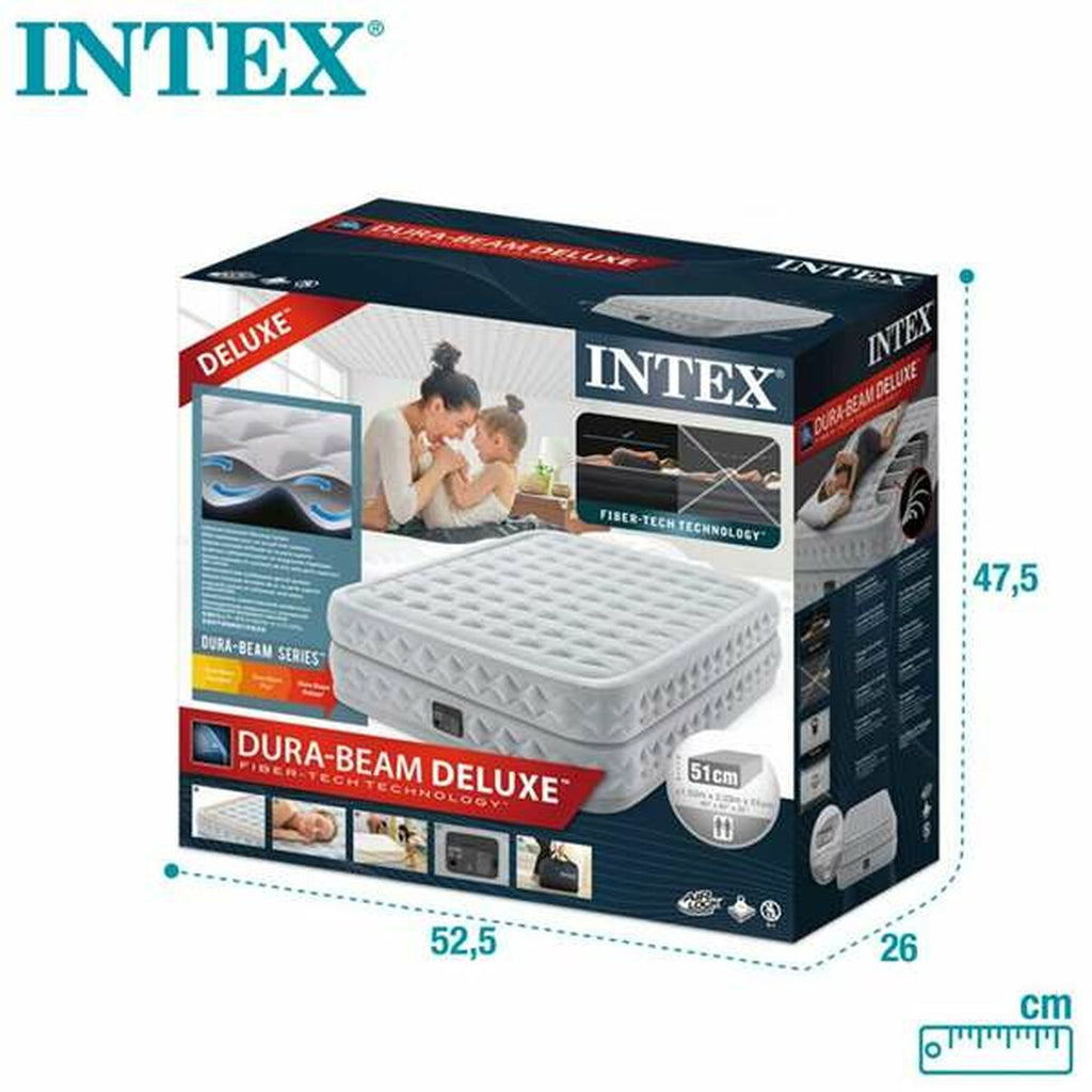 Cama hinchable doble de PVC y poliéster, 152 x 203 cm — imagen 4