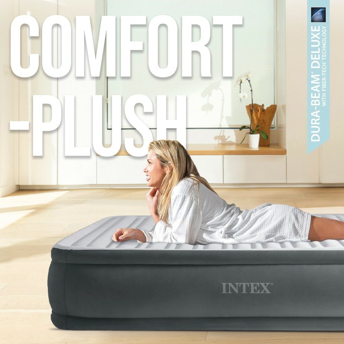 Cama hinchable individual con motor, 99 x 33 x 191 cm — imagen 2
