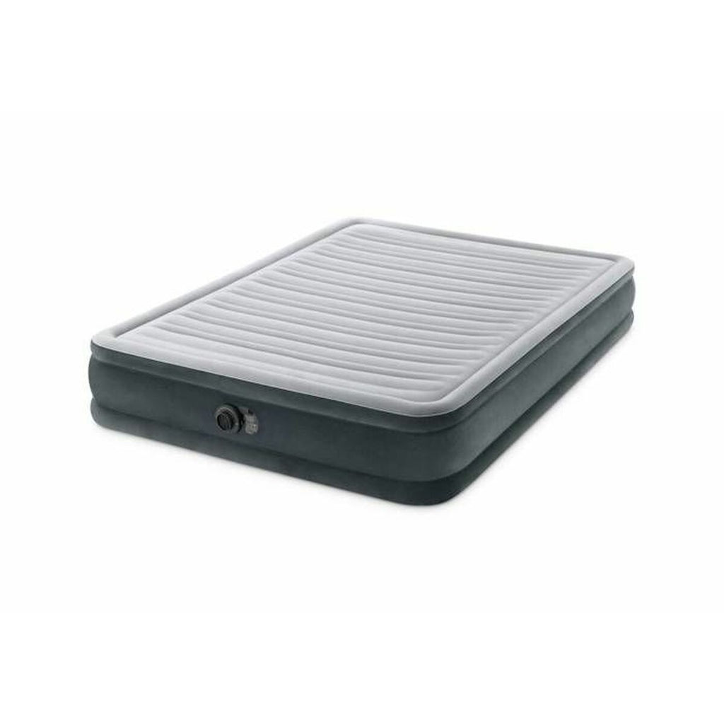 Cama hinchable doble gris, 152 x 33 x 203 cm
