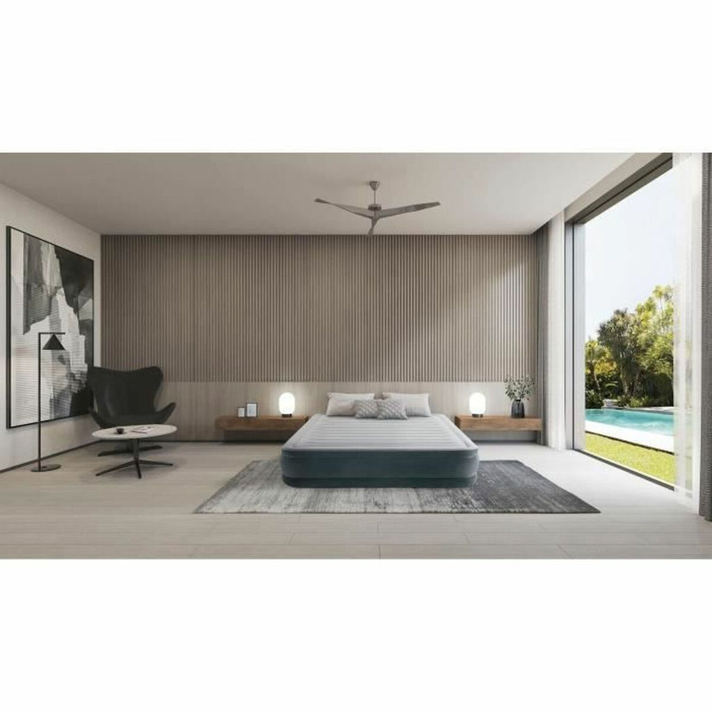 Cama hinchable doble gris, 152 x 33 x 203 cm — imagen 2