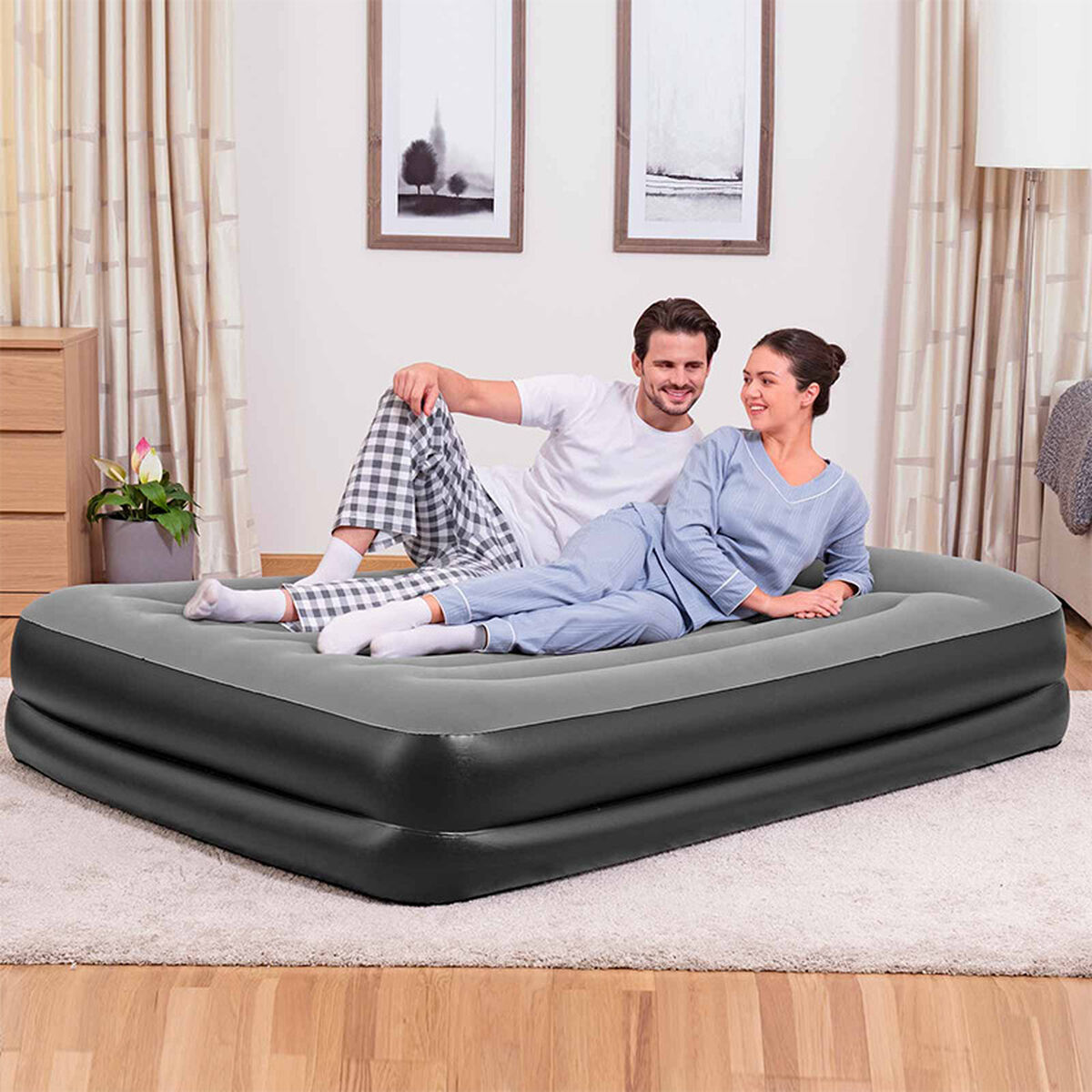 Cama doble hinchable Bestway con motor, 203 x 152 x 46 cm — imagen 4