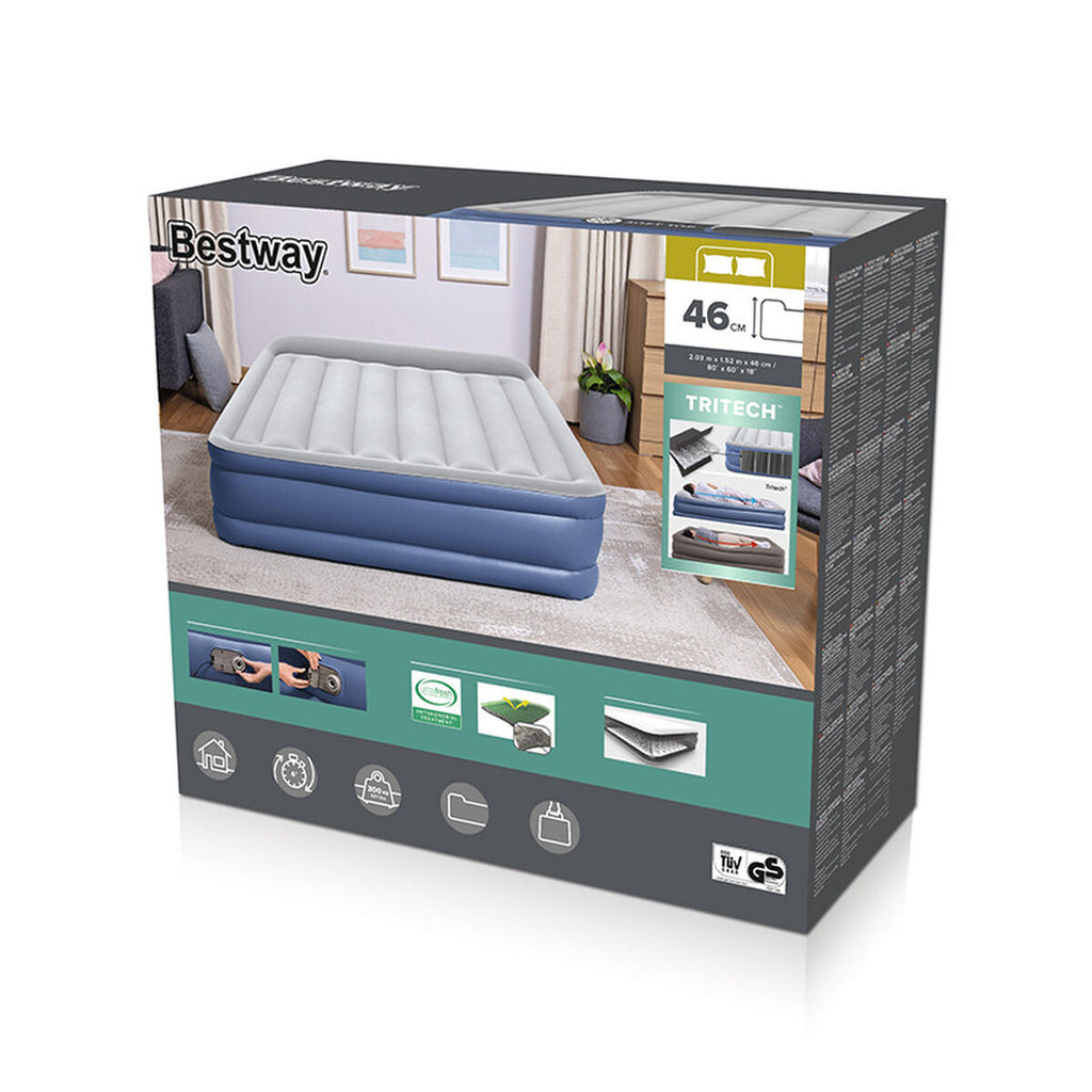 Cama doble hinchable Bestway con motor, 203 x 152 x 46 cm — imagen 2