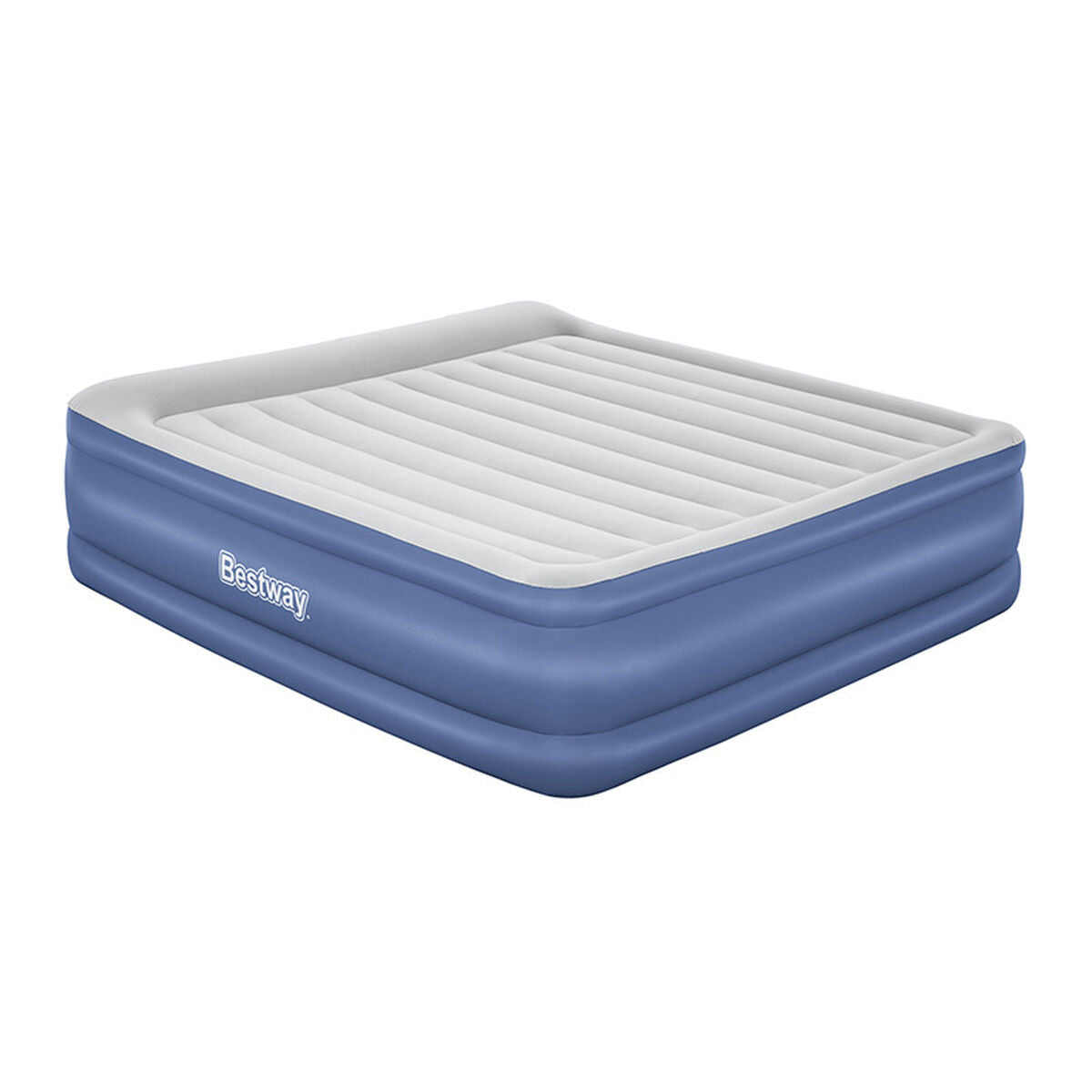 Cama hinchable doble con motor, 203 x 193 x 56 cm