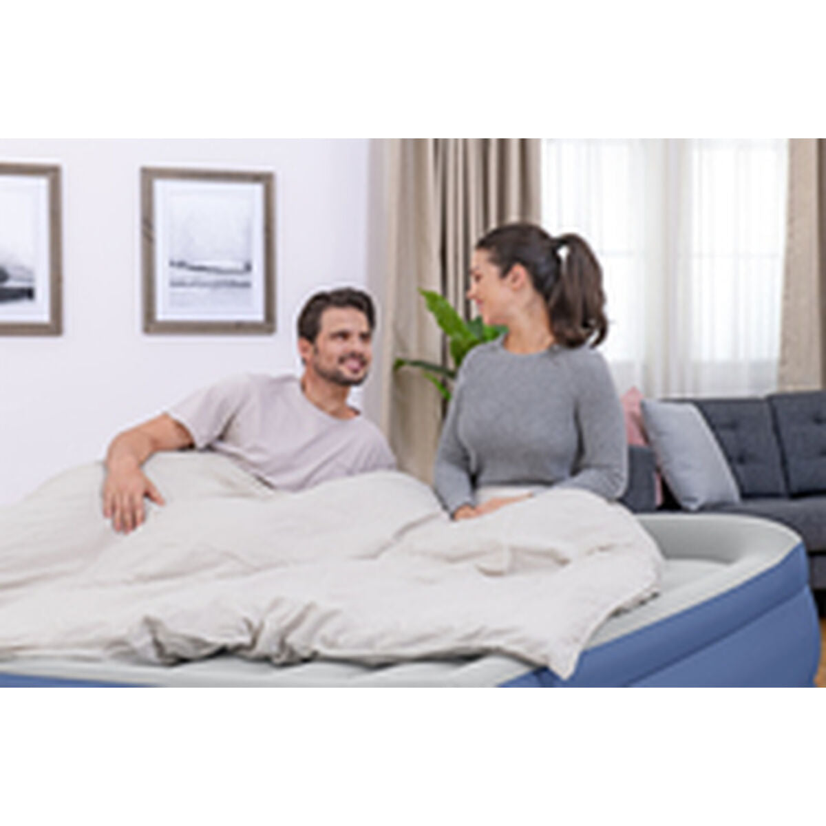 Cama hinchable doble con motor, 203 x 193 x 56 cm — imagen 11