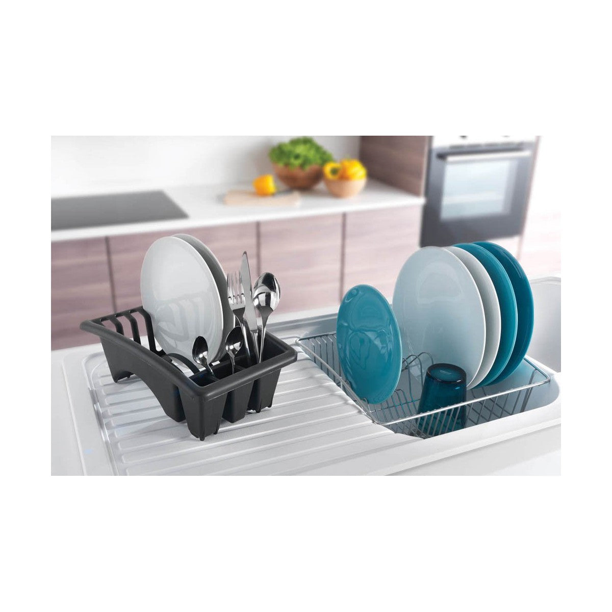 Escurridor de fregadero Metaltex gris, 35 x 30 x 11 cm — imagen 4
