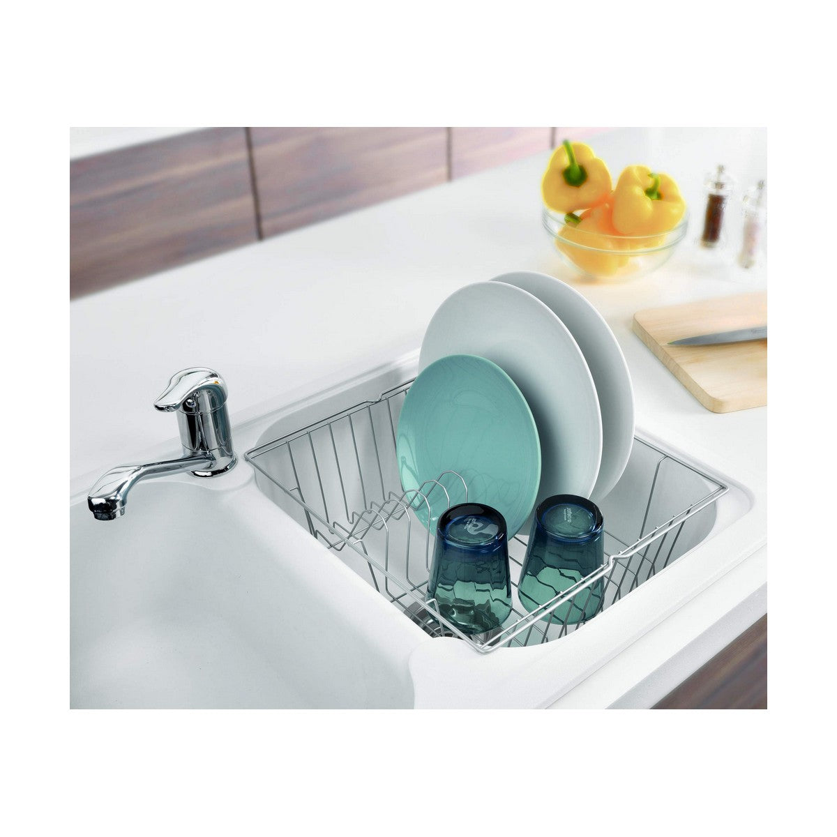 Escurridor de fregadero Metaltex gris, 35 x 30 x 11 cm — imagen 5