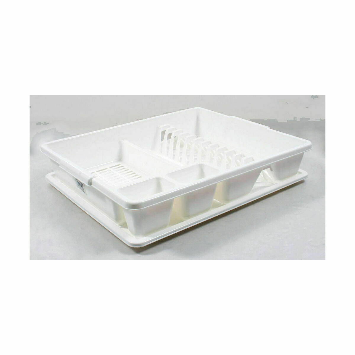 Escurridor para fregadero de plástico blanco, 47 x 38 cm