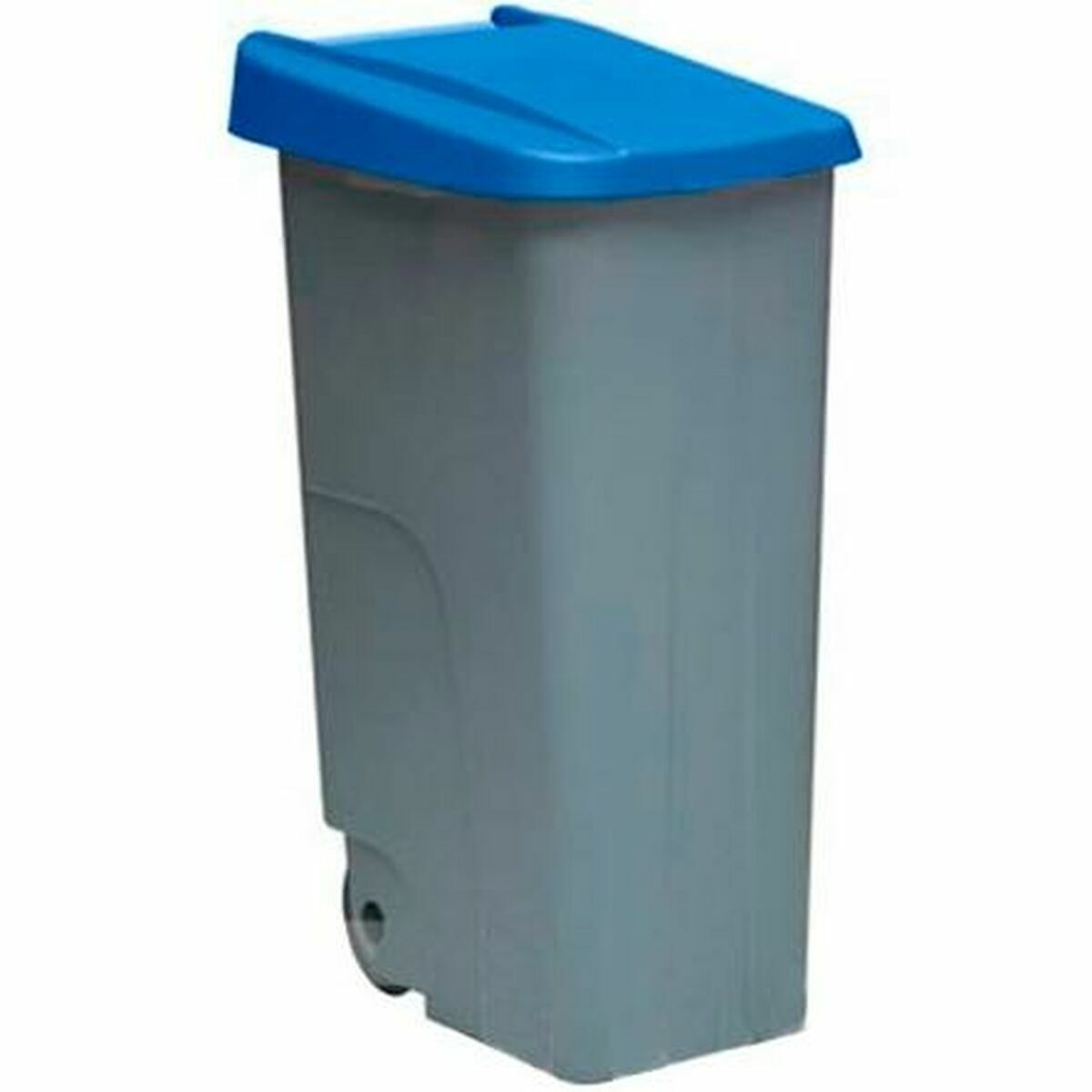 Cubo de basura con ruedas de 110 L, azul — imagen 2