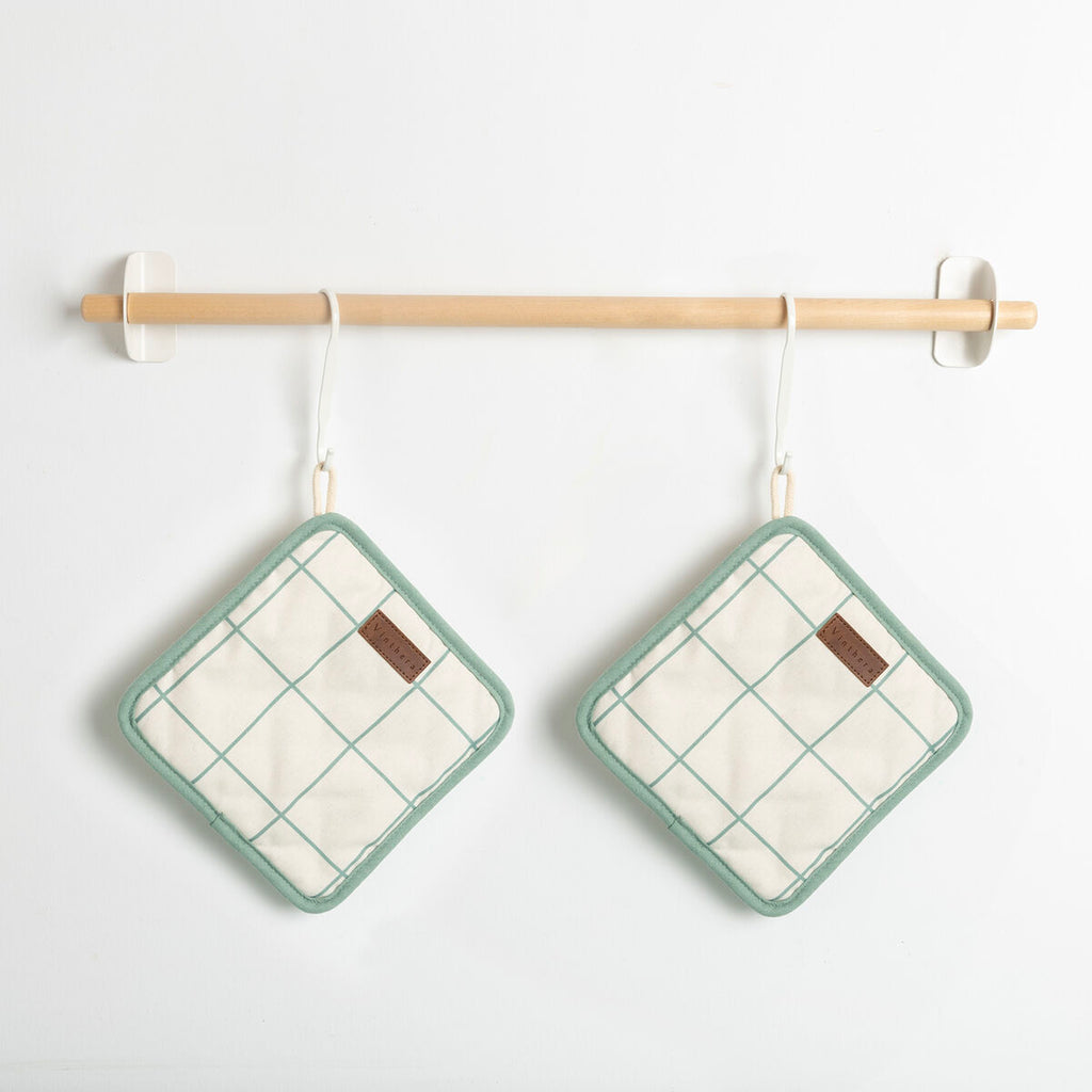Agarrador para horno bicolor, 2 piezas (12 unidades)