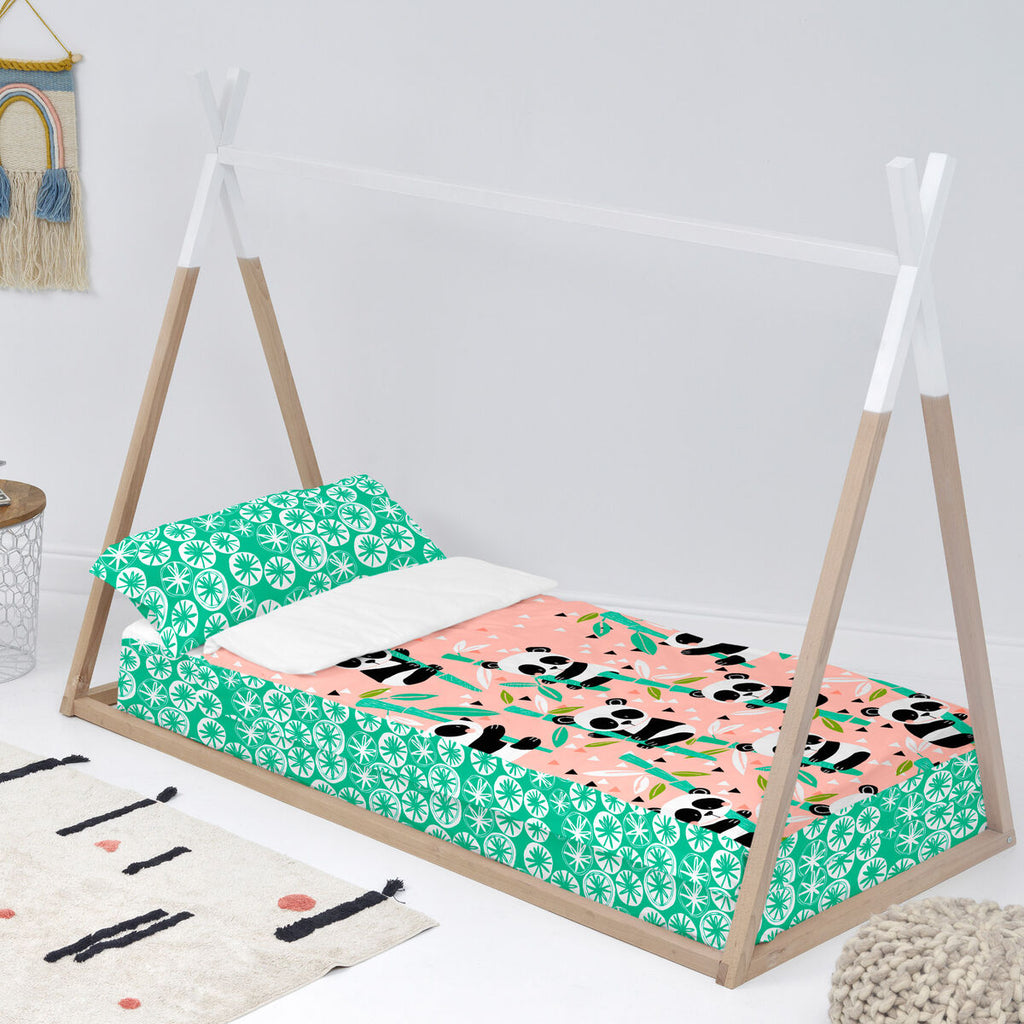 Saco nórdico infantil de algodón, estampado Panda Garden — imagen 2