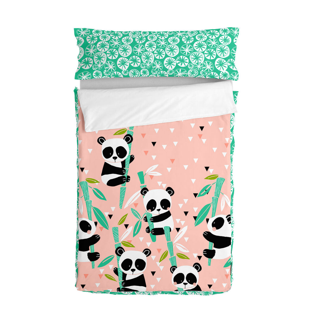 Saco nórdico infantil de algodón, estampado Panda Garden