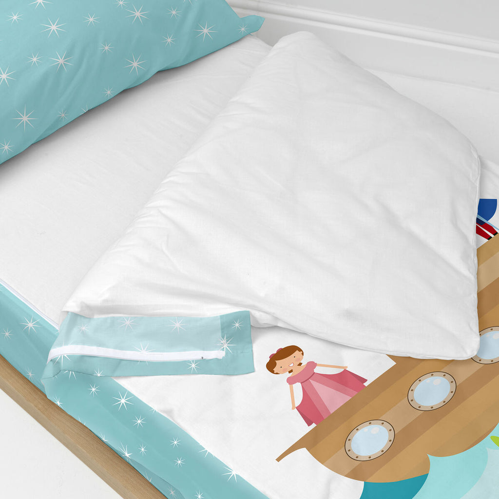 Saco nórdico infantil de algodón, Mr Fox Flying Boy, cama 105 — imagen 3