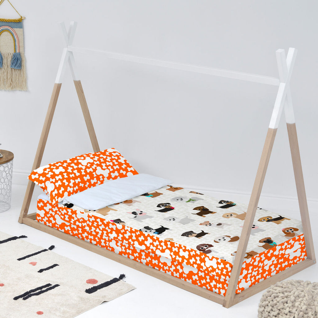 Saco nórdico infantil de algodón, estampado Mr Fox Dogs — imagen 2