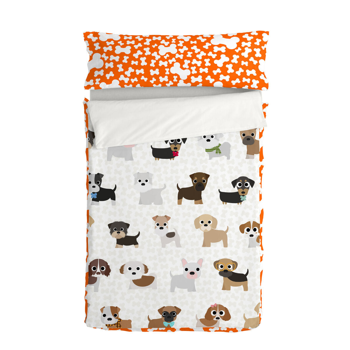 Saco nórdico infantil de algodón, estampado Mr Fox Dogs