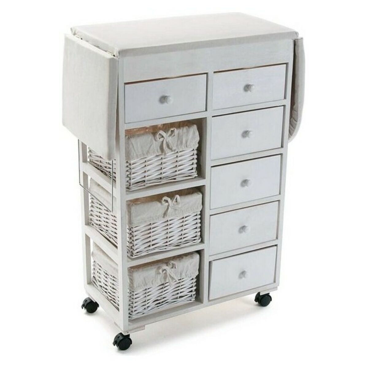 Mueble auxiliar de madera, 32 x 84 x 121 cm