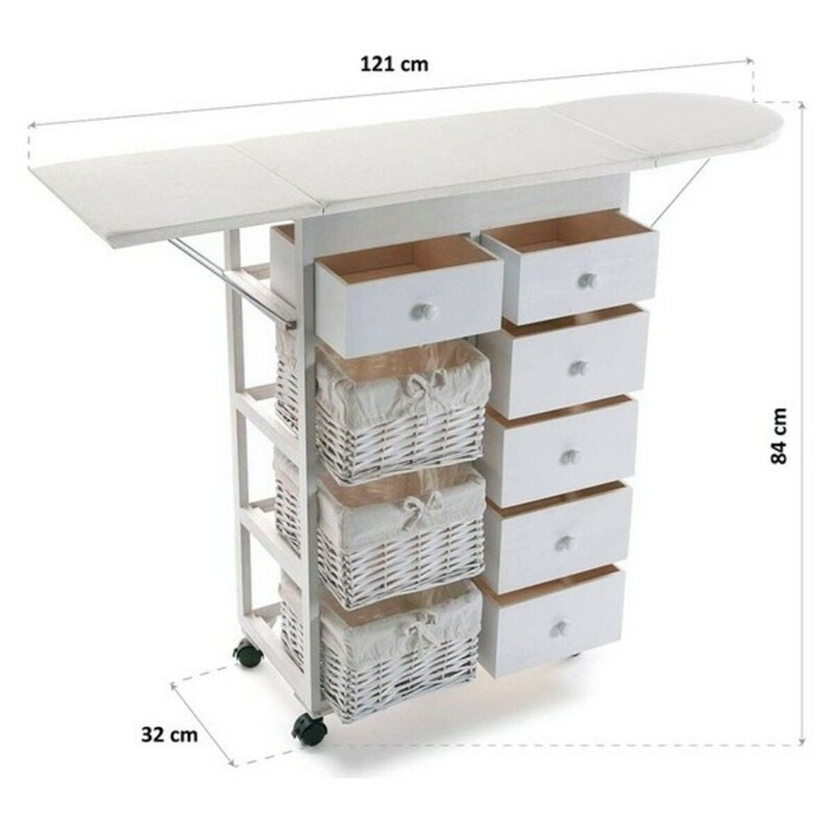 Mueble auxiliar de madera, 32 x 84 x 121 cm — imagen 3