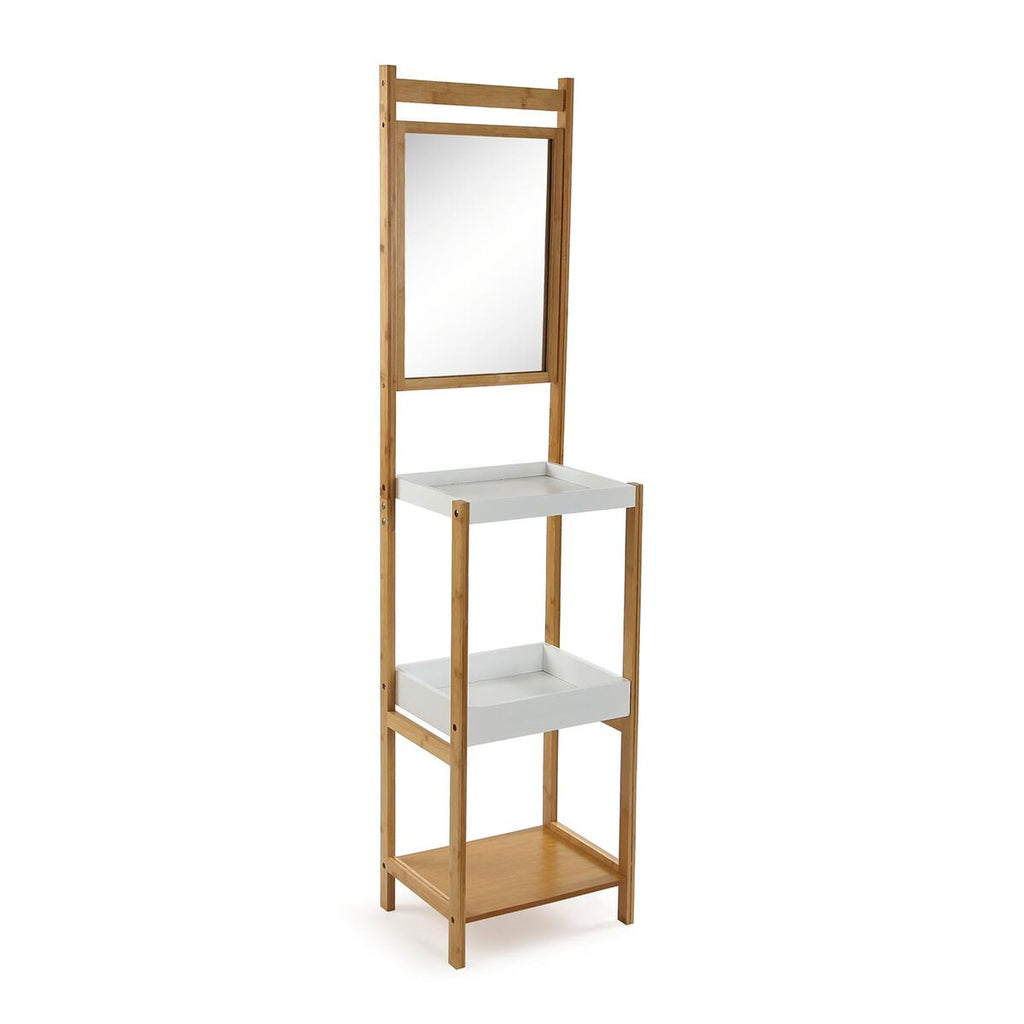 Estantería de baño minimalista de bambú, 30 x 160 x 40 cm