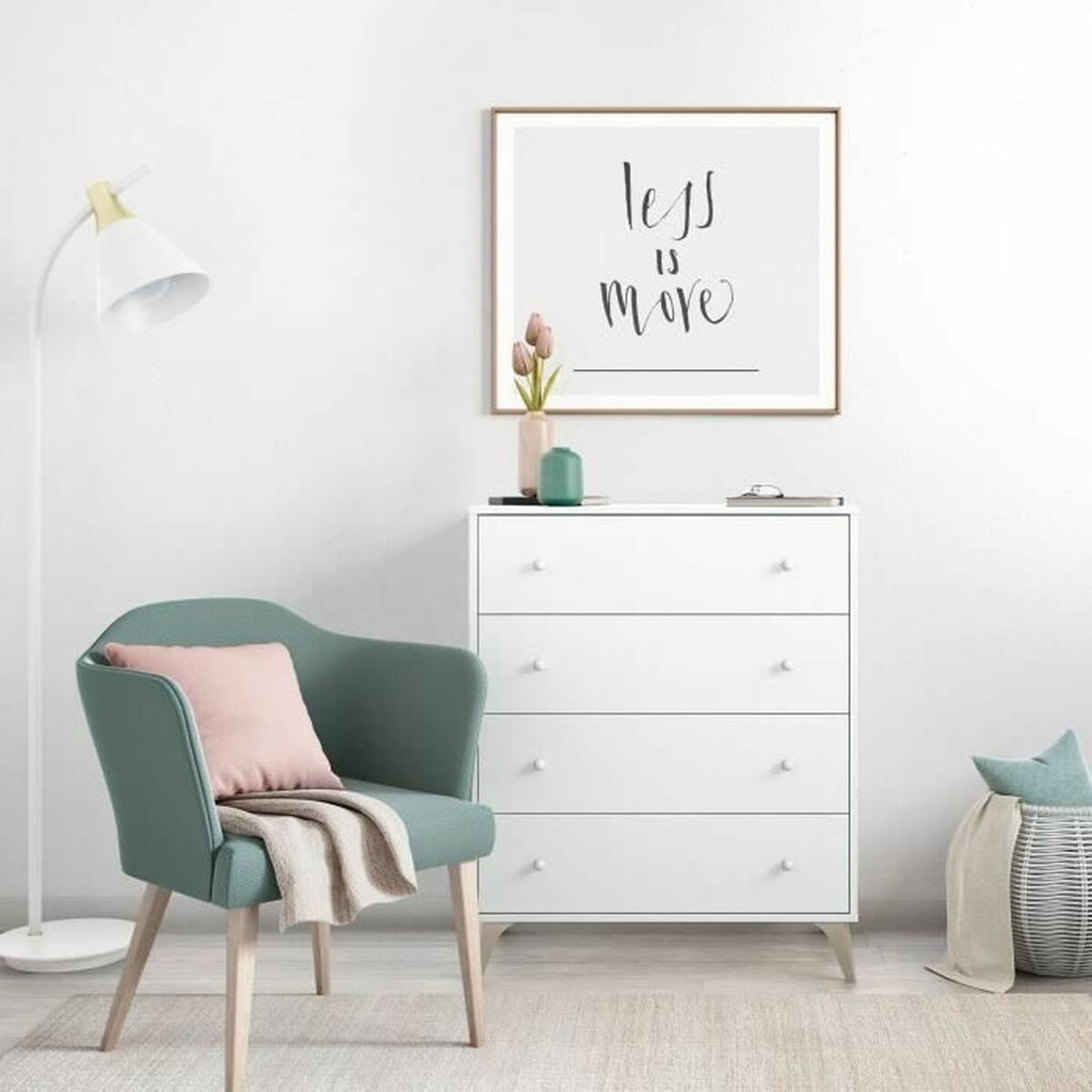 Cómoda de 4 cajones en blanco, 40 x 95 cm — imagen 2